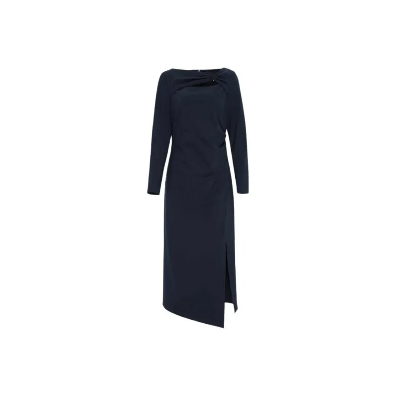 IDPAN Long Sleeved Dresses Women's Navy Blue-0