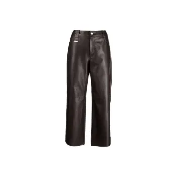 Drome High-waist Wide-leg Leather Trousers