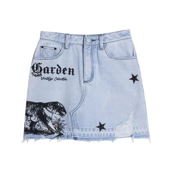 TCH Denim Short Skirts Women's Blue
