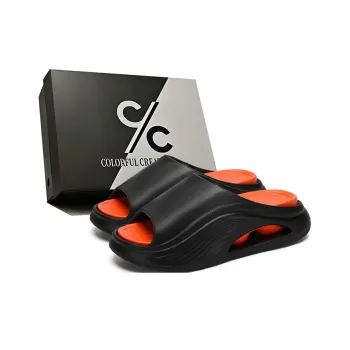 Colorful Creations EVA Cut Out Slip Resistant Abrasion Resistant Odor Resistant Quiet Slide Slippers Men's