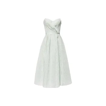 Marchesa Notte Floral Cloque Sweetheart Dress