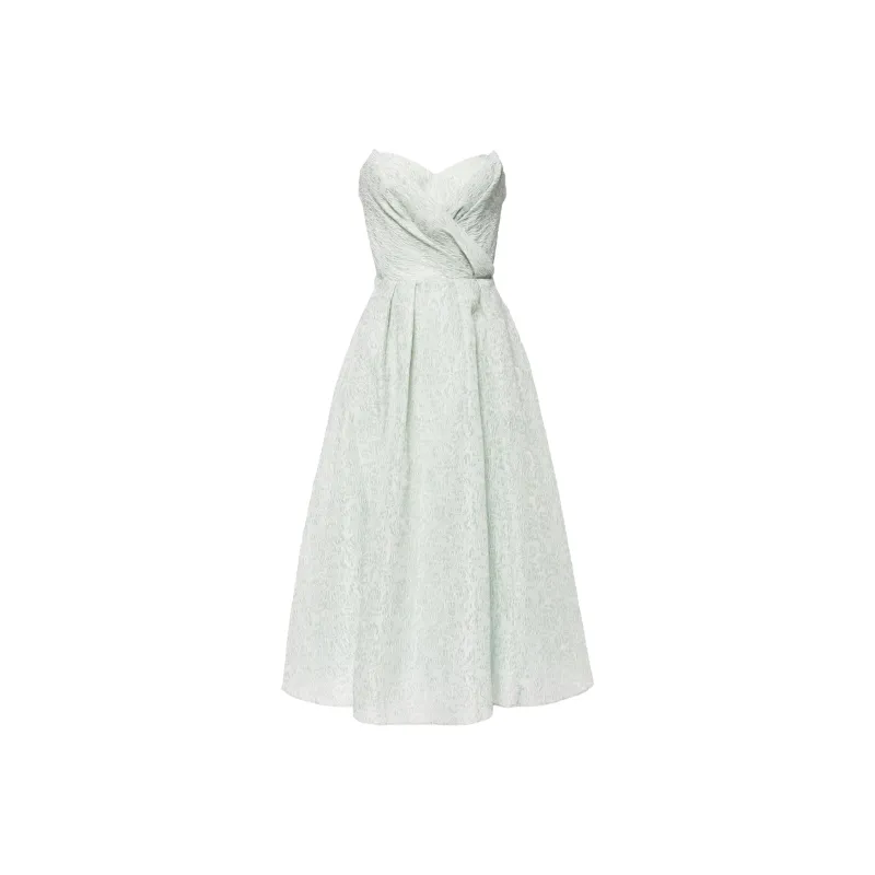 Marchesa Notte Floral Cloque Sweetheart Dress-0
