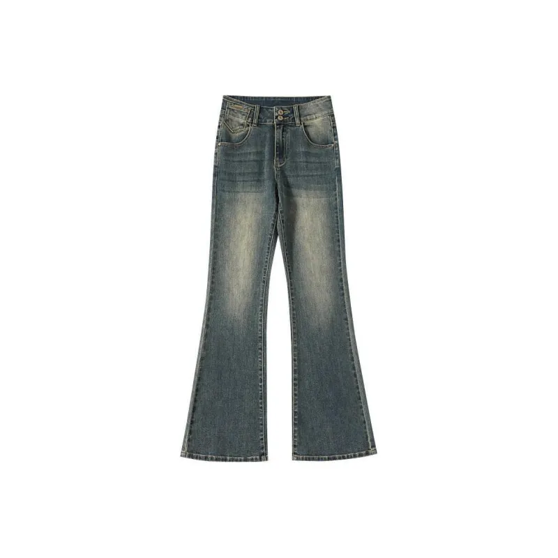 YINLEI Jeans Women's Vintage Blue-0