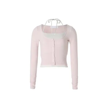 NOT YOUR ROSE FW24 Luna Cardigan Set Casual Suit Women's PINK/Pink