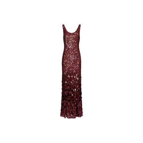 Elisabetta Franchi Red Carpet Sequin-embroidered Georgette Dress