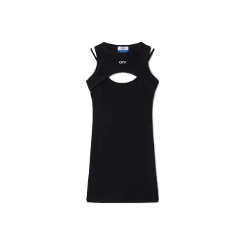 OFF WHITE Cut Out Detailed Sleeveless Dress