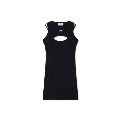 OFF WHITE Cut Out Detailed Sleeveless Dress