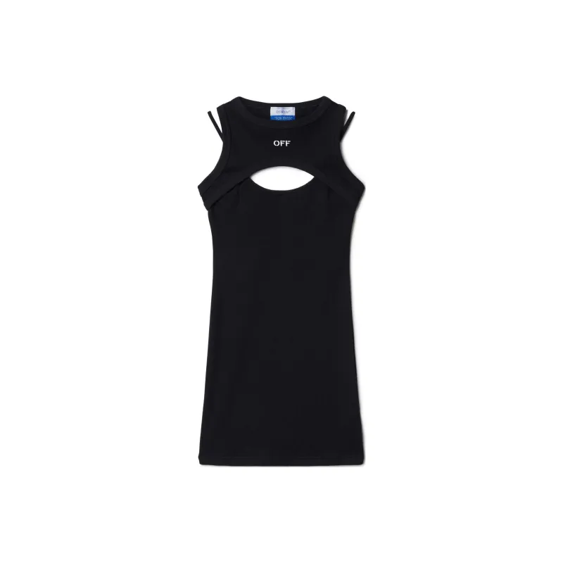 OFF WHITE Logo print Cut out Minidress-0