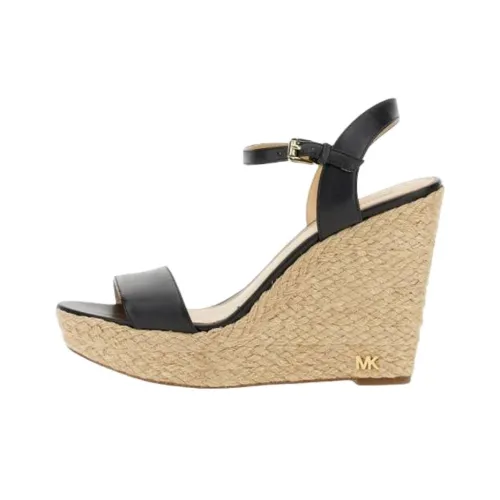 MICHAEL KORS Zeppa Jill One Strap sandals Bianco Women's Black