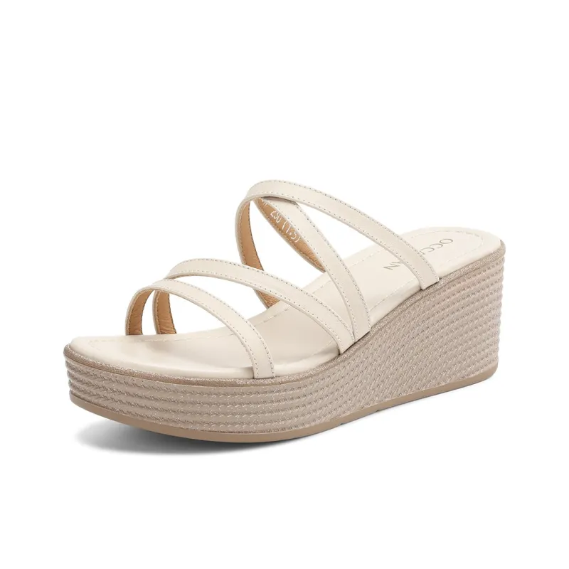 OCCAMAN Slide Slippers Women's Beige-0
