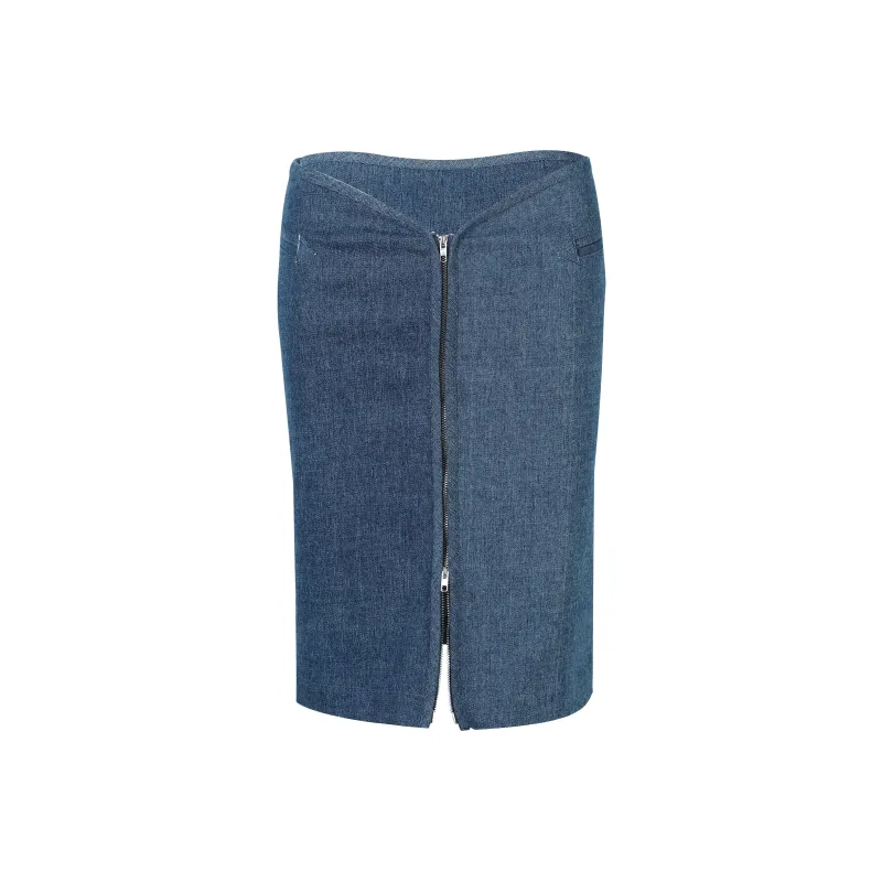 N DRESS Denim Short Skirts Women's Navy Blue-0