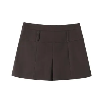 KLDINOR Casual Short Skirts Women's Brown