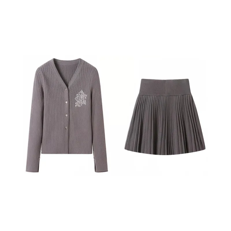 ANDREA MARTIN Skirt Set Women's Gray-0
