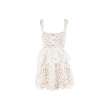 Self portrait Lace Tiered Mini Dress