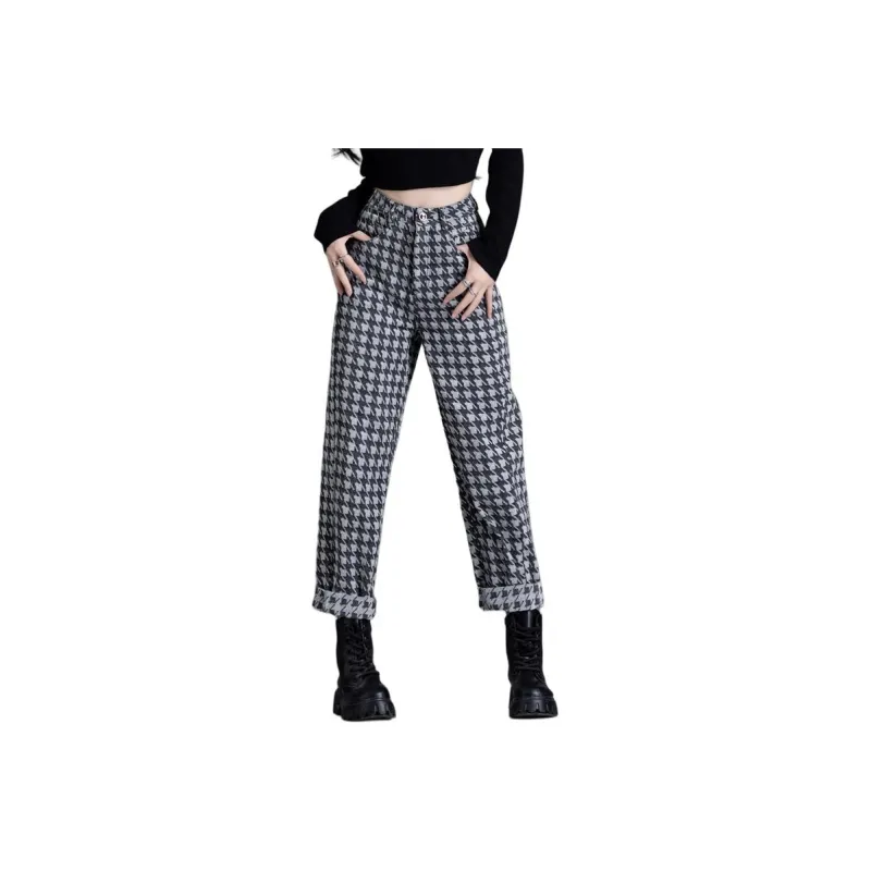 You Cow Me Pants Jeans Women's Black Gray-0