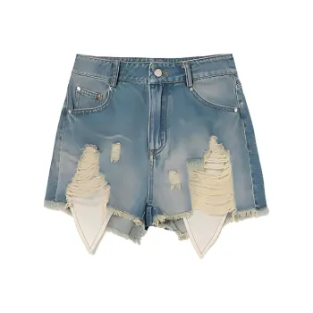 A head of Agua Denim Shorts Women's Vintage Blue