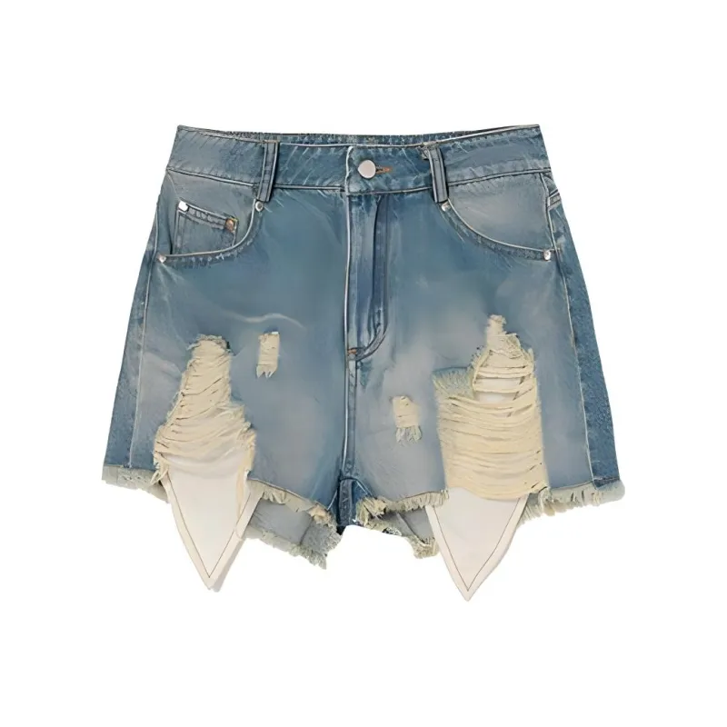 A head of Agua Denim Shorts Women's Vintage Blue-0