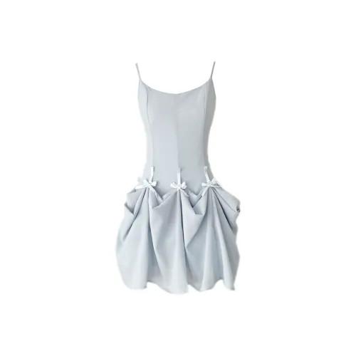 Udon House Slip Dress Women's Light Blue