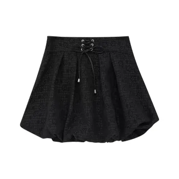 LULUALWAYS Casual Short Skirts Women's Black