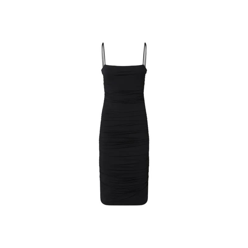 PINKO Forza Gathered Slim Fit Midi Dress-0