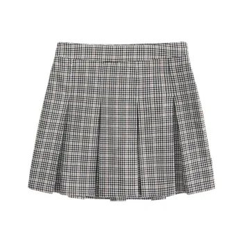 Hollister Casual Short Skirts Women's White Plaid