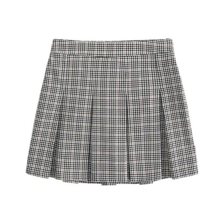 Hollister Casual Short Skirts Women's White Plaid-0