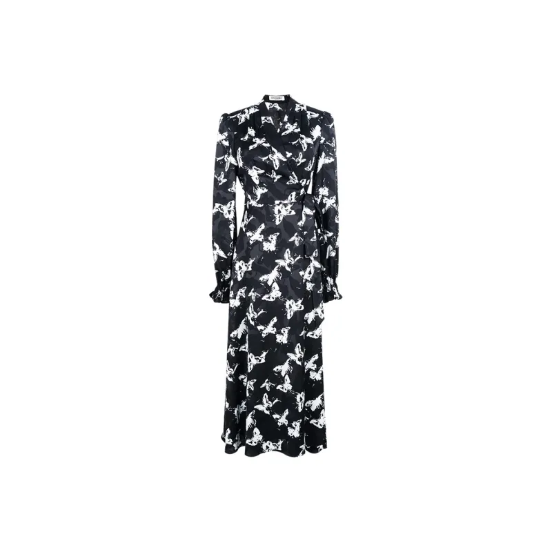 MISSSHINE Long Sleeved Dresses Women's Black-0