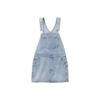 SOON FLOWER Denim Short Skirts Women's Blue