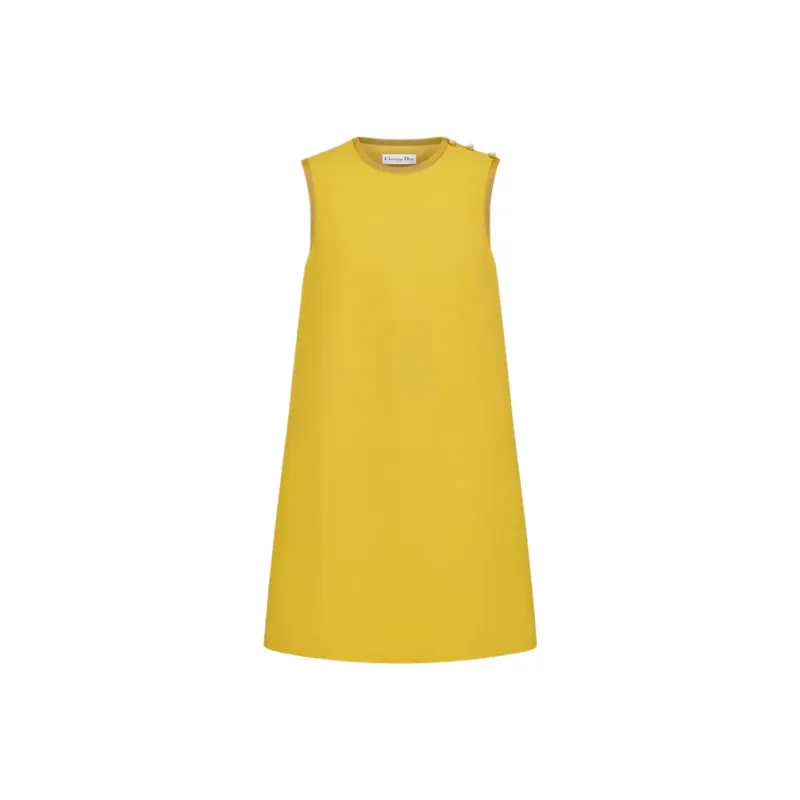 DIOR Sleeveless Dress Women's Yellow-0