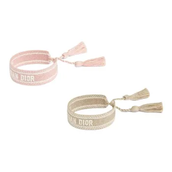 DIOR Cotton Fabric Bracelets Unisex Multicolor