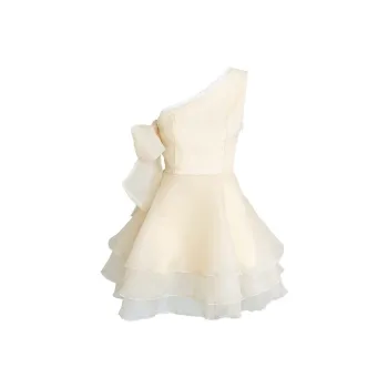 PAZZO Slip Dress Women's Beige Apricot