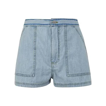 MARNI Embroidered logo Denim Shorts