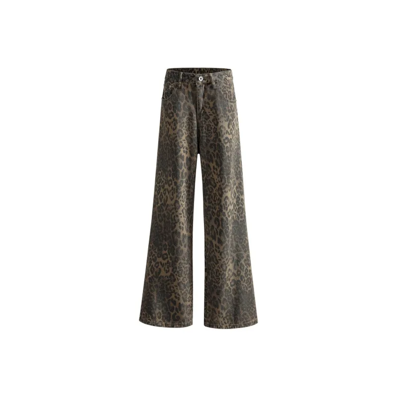 Wen Shan Jeans Unisex Leopard Print-0