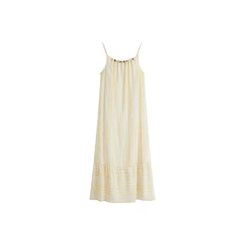 Inman Long Sleeved Dress Women's Yellow Blue Stripes