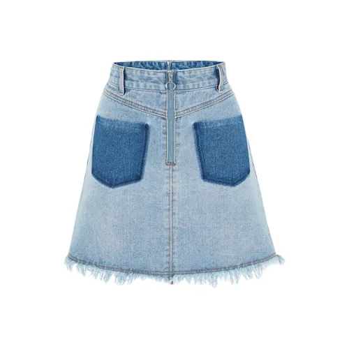 STEVE&VIVIAN Cropped Skirt Blue