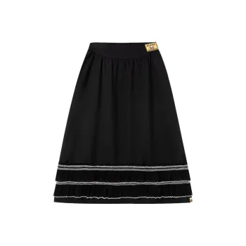 B.Duck Casual Long Skirts Women's Black