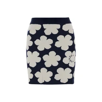 KENZO Floral Intarsia High-Waisted Mini Skirt