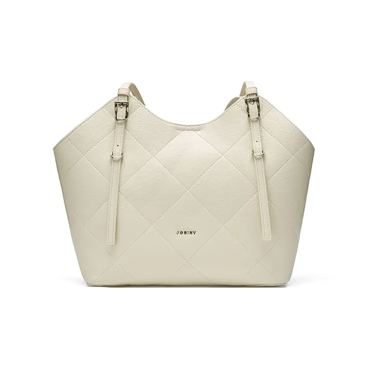 JOSINY Synthetic Leather Shoulder Bag Women's Ecru/Black-4