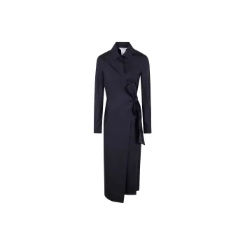 MaxMara Agrume Wrap Long Sleeved Dress