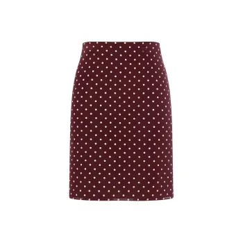 MIU MIU Casual Short Skirts Women's Burgundy