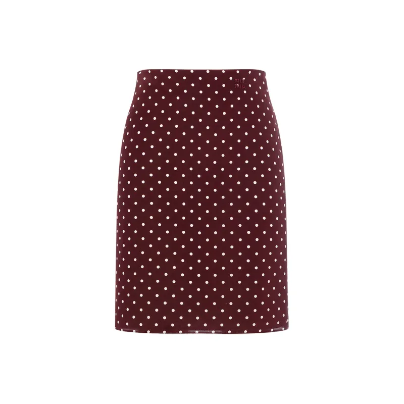 MIU MIU Casual Short Skirts Women's Burgundy-0