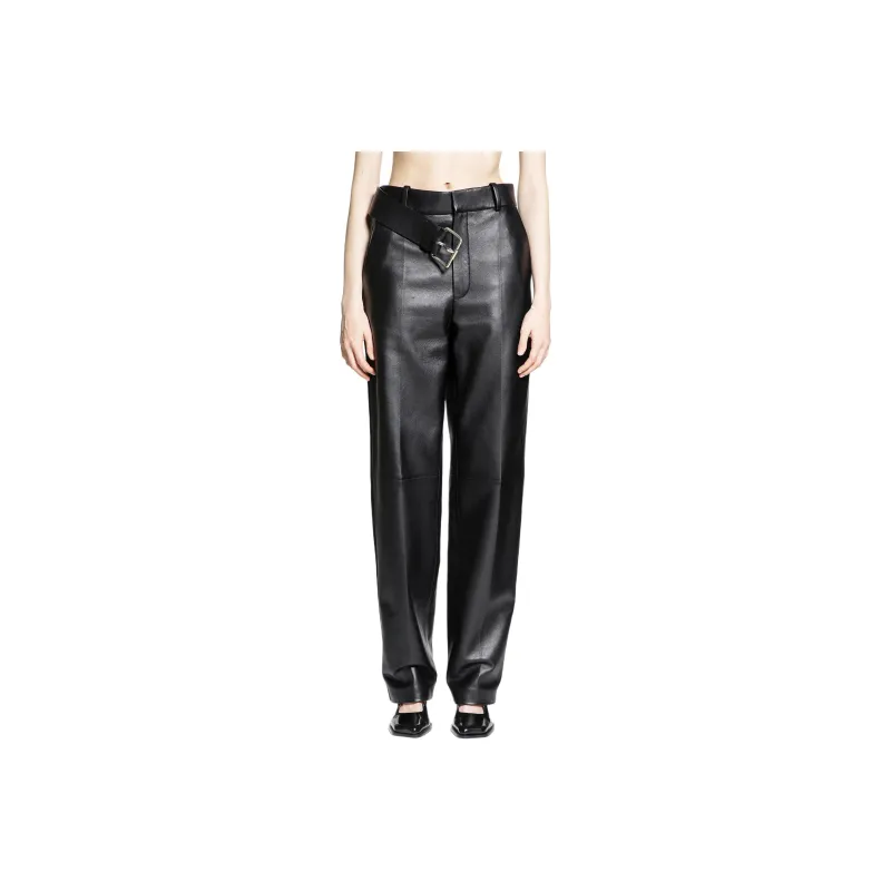 LOEWE FW24 Leather Pants Women's Black-0
