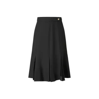 JZ. ANNAKRO Casual Long Skirts Women's Plain Black