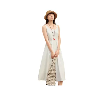 ZIHAN Sleeveless Dress Women's White