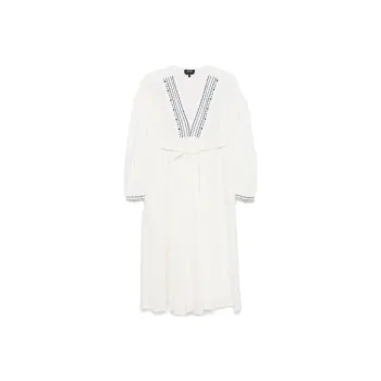 A.P.C SS25 Long Sleeved Dress Women's White