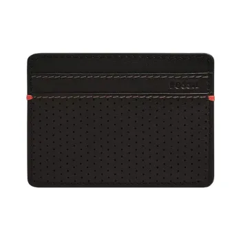 FOSSIL Leather Card Holder Men's Black