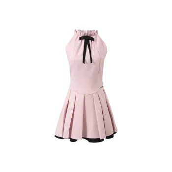 Mu Xiao Xin Sleeveless Dress Women's Pink