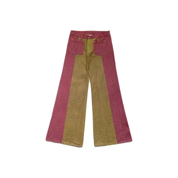 Kapital Jeans Women's Red & Khaki