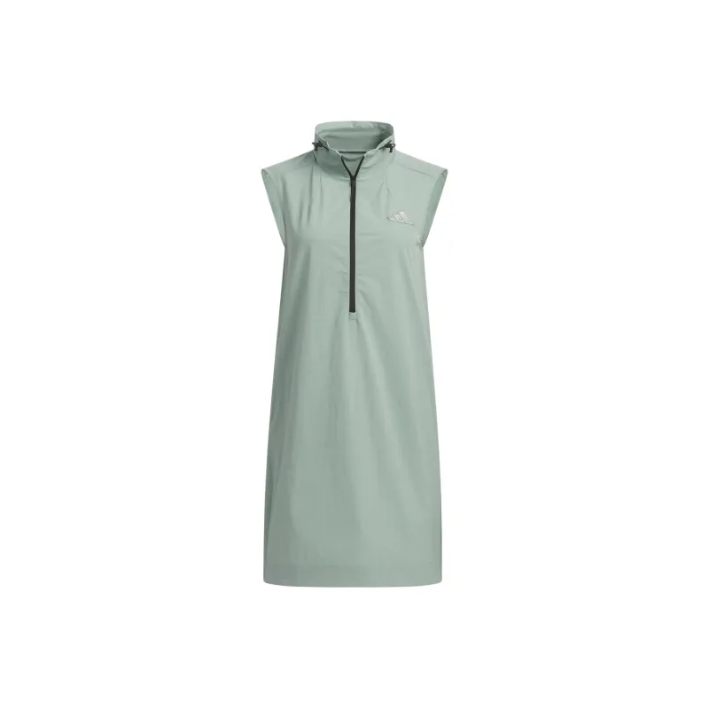 Adidas MODERN TECH WOVEN DRESS Sleeveless Dress Women's Dusty Green-0