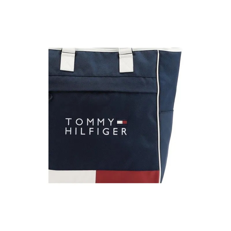 Tommy Hilfiger Polyester Polyurethane Synthetic Leather Handbag Unisex Marine Blue-4